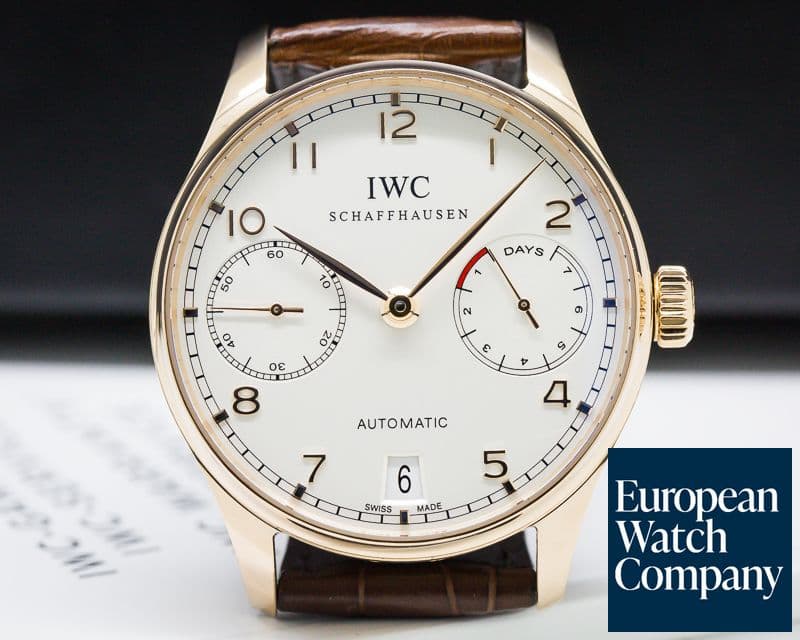 Image of IWC Portuguese 7 Day Automatic 18K Rose Gold 