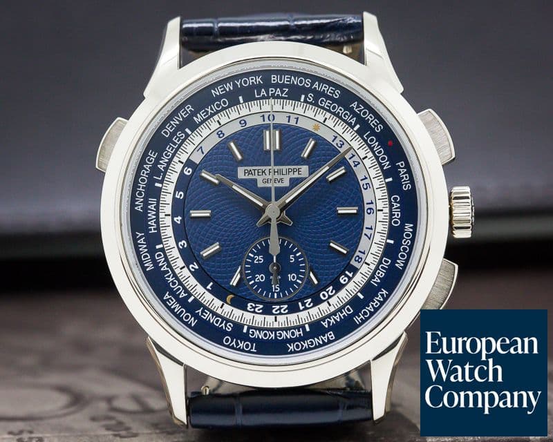 Image of Patek Philippe World Time Chronograph 18k White Gold 