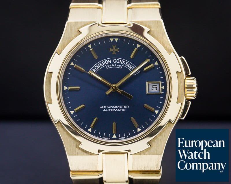 Image of Vacheron Constantin Overseas Blue 18k Yellow Gold RARE 