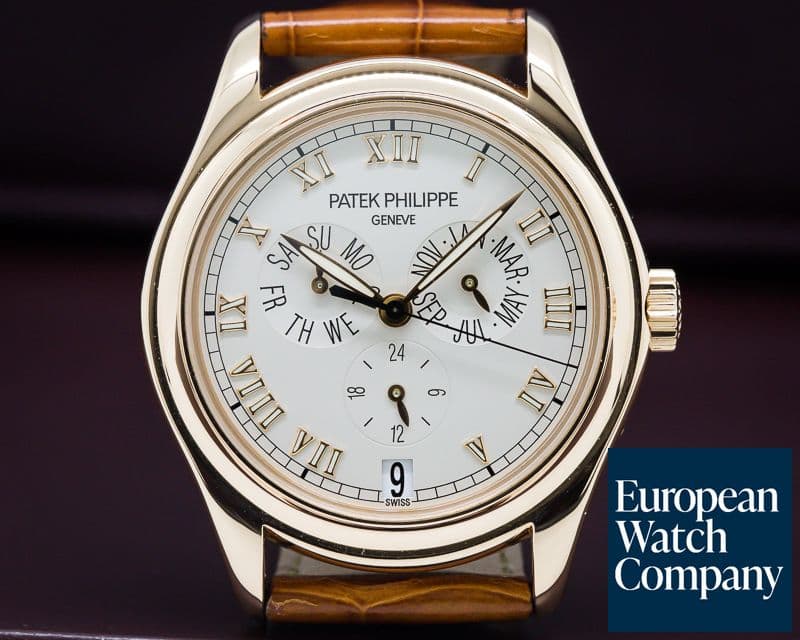 Image of Patek Philippe Annual Calendar 18K Rose Gold Silver Dial 
