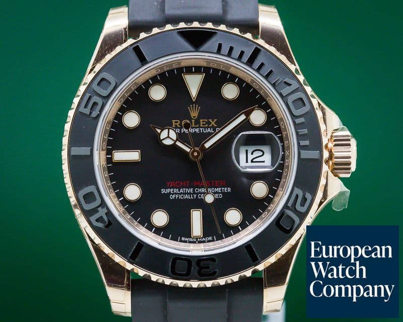 Image of Rolex Yacht Master 18K Rose Gold / Rubber UNWORN