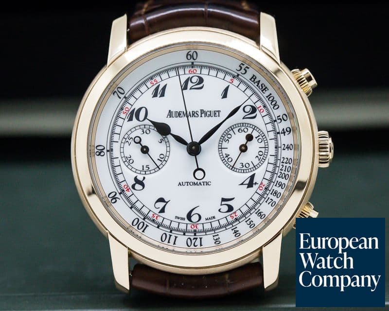 Image of Audemars Piguet Jules Audemars Chronograph White Dial 18K Rose Gold 