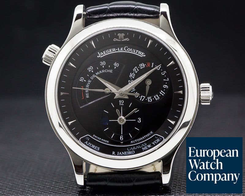Image of Jaeger LeCoultre Master Geographic SS Black Dial/Deployment