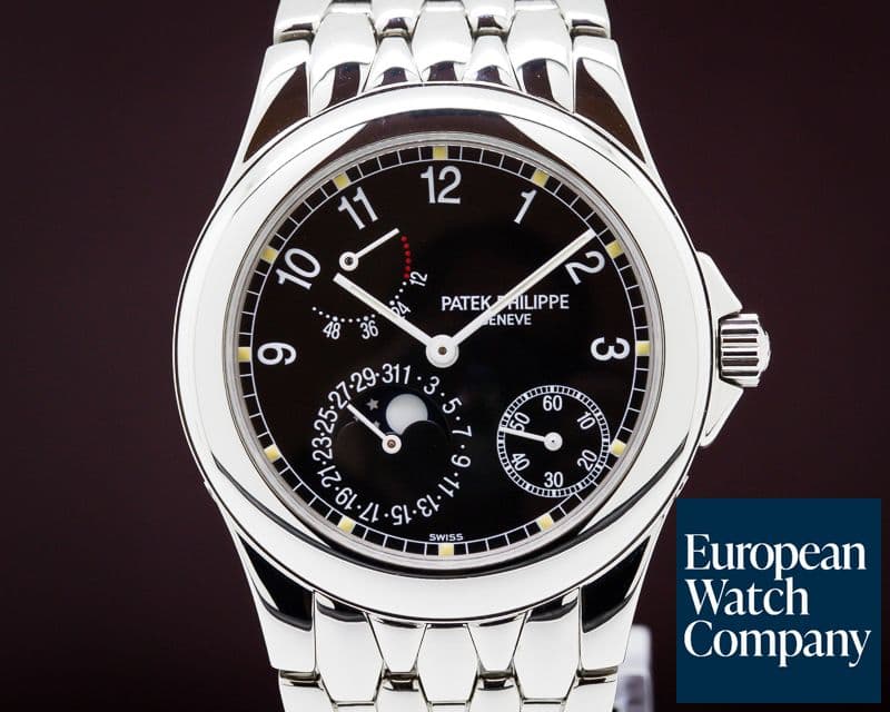Image of Patek Philippe Power Reserve Moon Phase Black Dial SS / SS