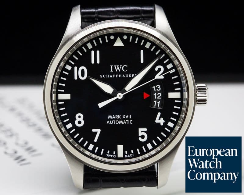 Image of IWC Mark XVII Black Dial SS / Alligator 