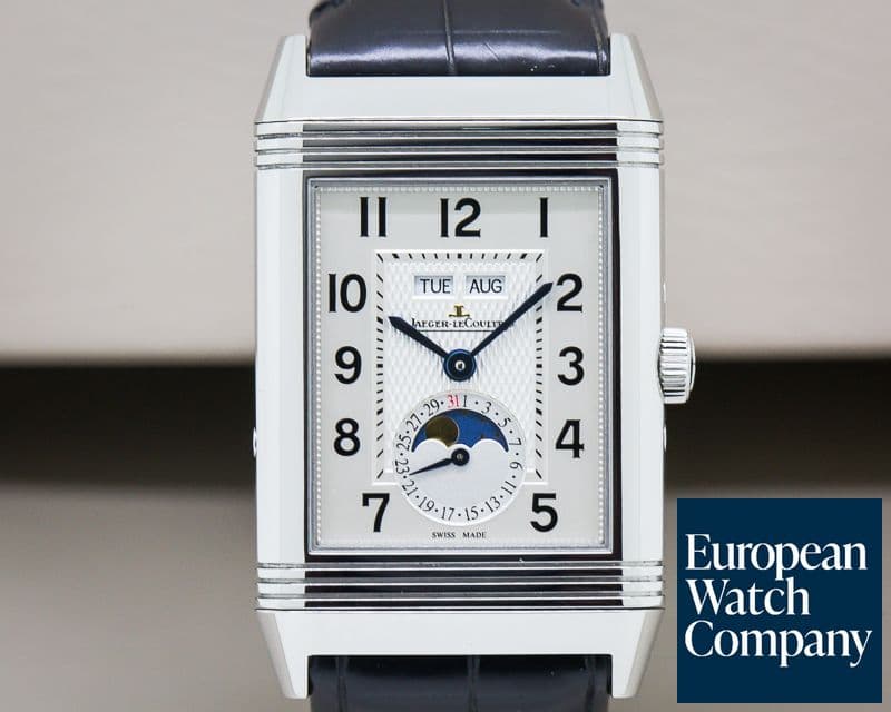 Image of Jaeger LeCoultre Reverso Grande Calendar SS Silver Dial 