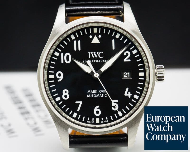 Image of IWC Mark XVIII Black Dial SS 