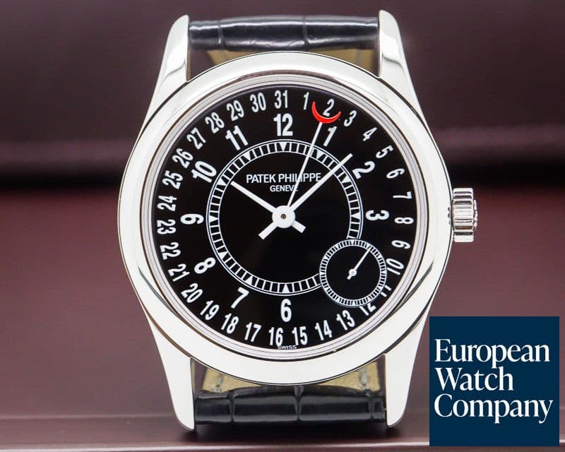 Image of Patek Philippe Calatrava Black Dial 18K White Gold / Deployant