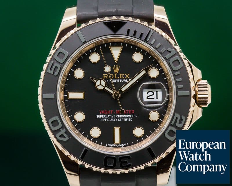 Image of Rolex Yacht Master 18K Rose Gold / Rubber 