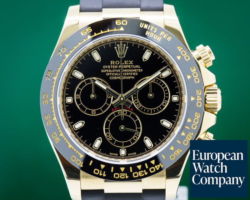 Image of Rolex Daytona Black Dial 18K Yellow Gold / Rubber