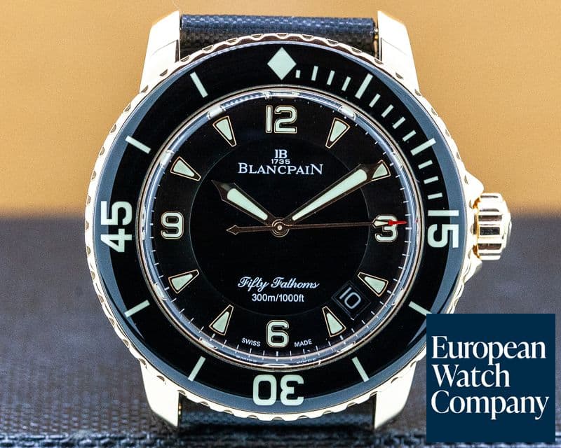 Image of Blancpain Fifty Fathoms 18K Rose Gold / Kevlar 