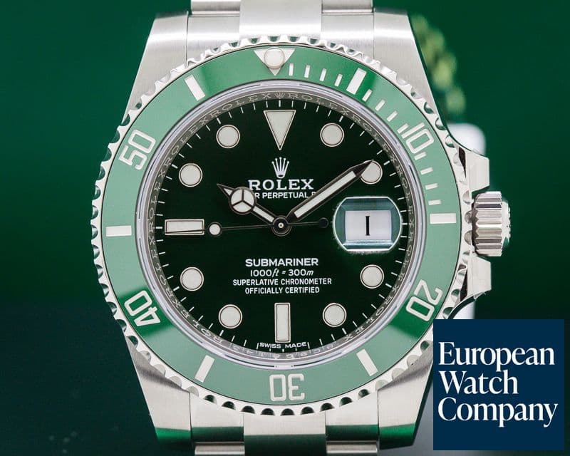 Image of Rolex Submariner Green Ceramic Bezel Green Dial SS UNWORN
