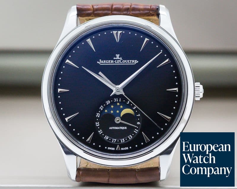 Image of Jaeger LeCoultre Master Ultra Thin Moon SS Black Dial 