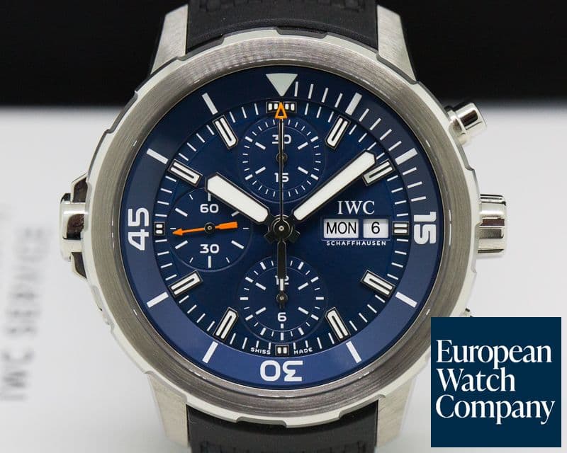 Image of IWC Aquatimer Chronograph SS / Rubber Blue Dial 