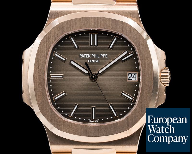 Image of Patek Philippe Jumbo Nautilus 5711R 18K Rose Gold Brown Dial / Bracelet 