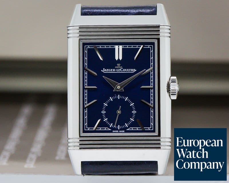 Image of Jaeger LeCoultre Reverso Tribute Small Seconds SS Blue Dial