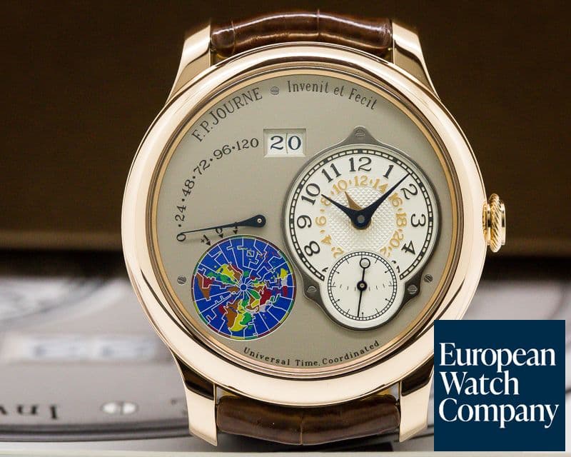 Image of F. P. Journe Octa UTC Rose Gold Silver Dial