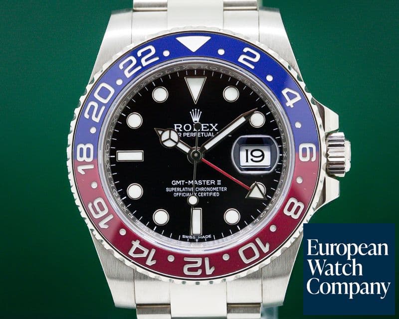 Image of Rolex GMT Master II Blue / Red 18K White Gold 