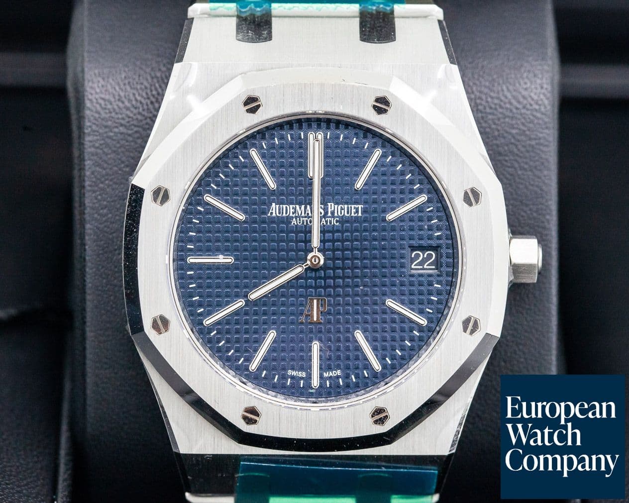 Image of Audemars Piguet Royal Oak Extra Thin Blue Dial SS 15202ST SEALED
