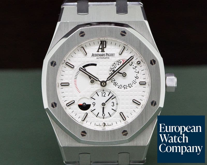 Image of Audemars Piguet Royal Oak Dual Time SS White Dial 