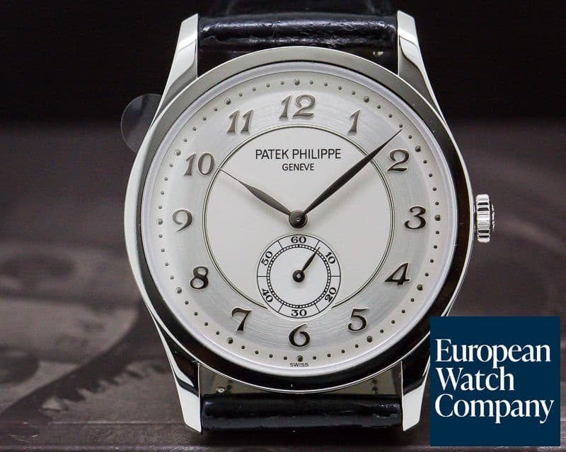 Image of Patek Philippe Calatrava Platinum Silver Dial Arabic Numerals 