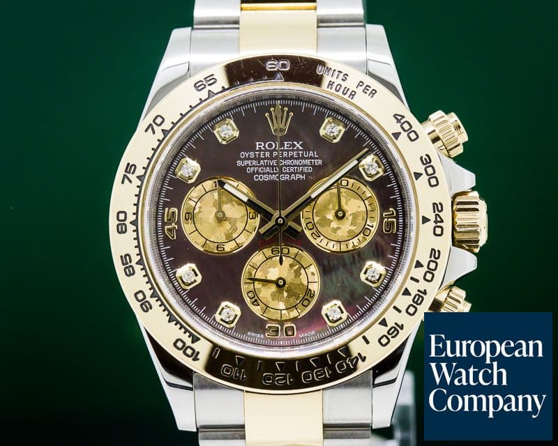 Image of Rolex Daytona Black MOP Diamond Dial 18K Yellow Gold / SS 