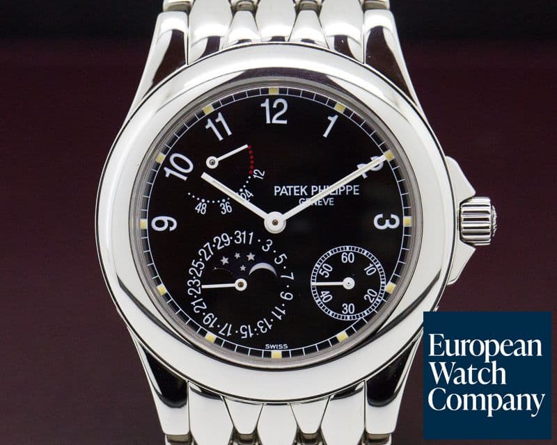 Image of Patek Philippe Power Reserve Moon Phase Black Dial SS / SS