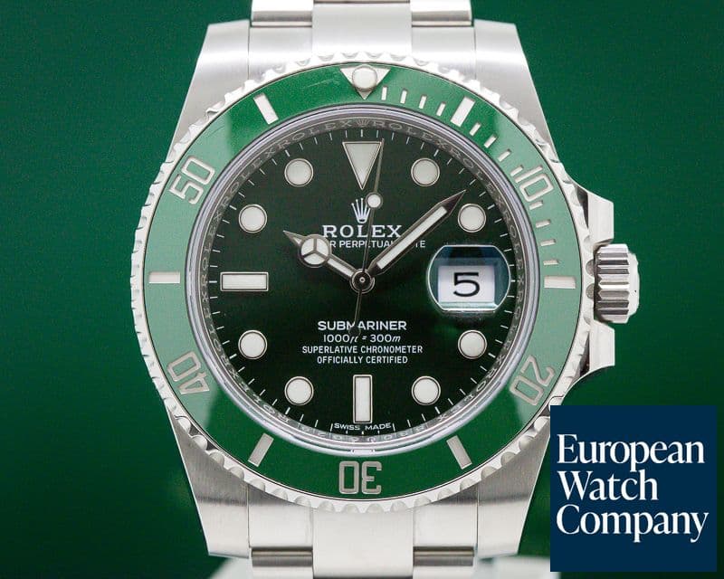 Image of Rolex Submariner Green Ceramic Bezel Green Dial "Hulk" SS