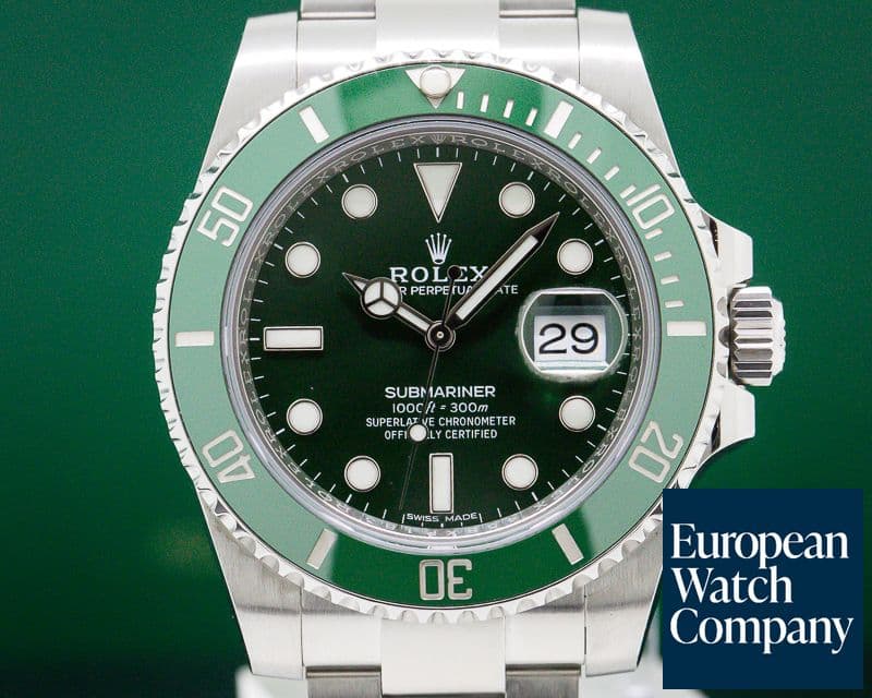 Image of Rolex Submariner Green Ceramic Bezel Green Dial SS 