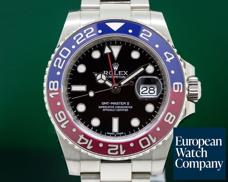 Image of Rolex GMT Master II Blue / Red 18K White Gold 