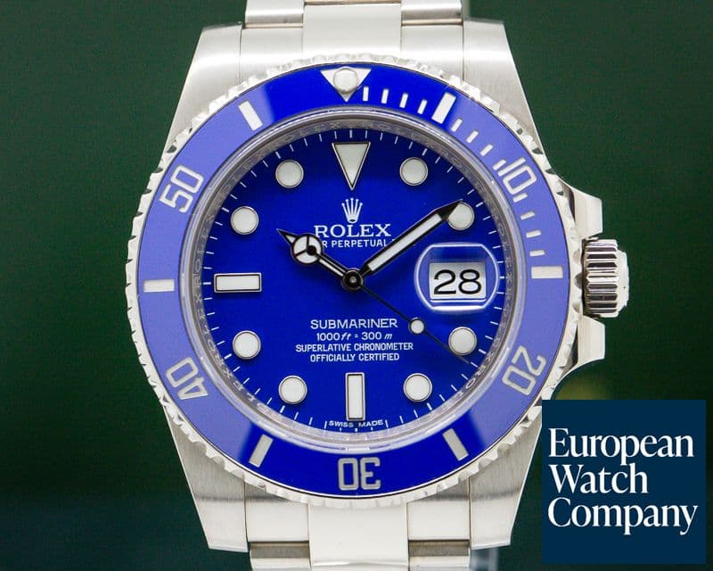 Image of Rolex Submariner 18K White Gold Blue Dial