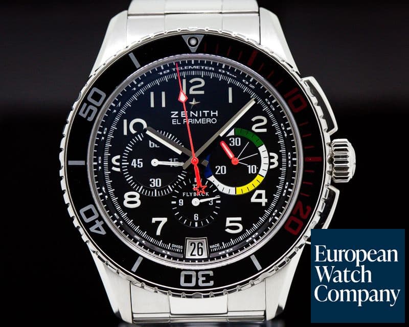 Image of Zenith El Primero Stratos Flyback Rainbow SS/SS 