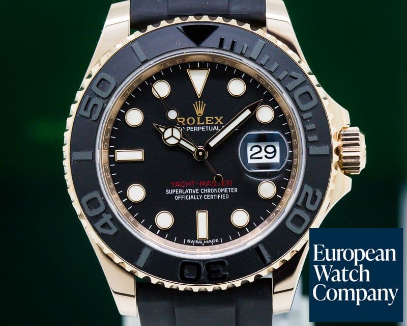 Image of Rolex Yacht Master 18K Rose Gold / Rubber 