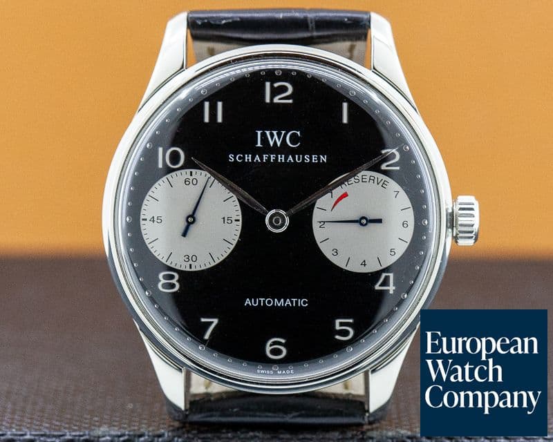 Image of IWC Portuguese 7 Day Automatic SS Black Dial