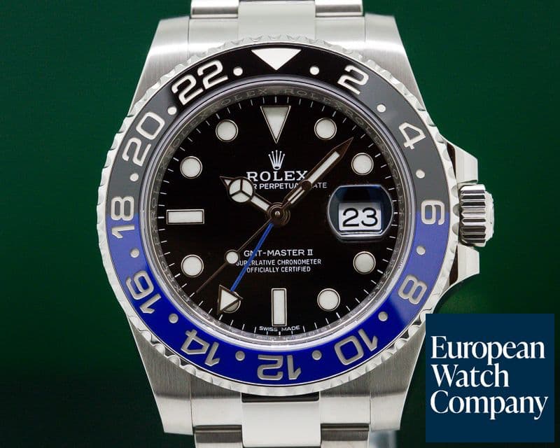 Image of Rolex GMT Master II Ceramic Black & Blue "Batman" SS 