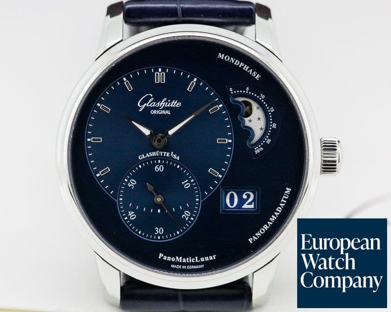 Image of Glashutte Original PanoMatic Lunar SS Blue Dial