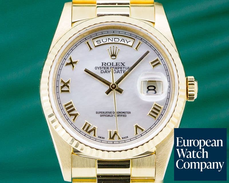 Image of Rolex Day Date President MOP Roman Dial 18K Yellow Gold
