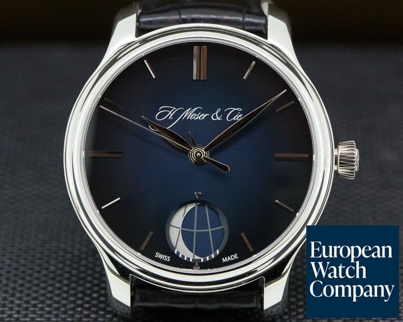 Image of H. Moser & Cie Endeavour Perpetual Moon Platinum Blue Dial