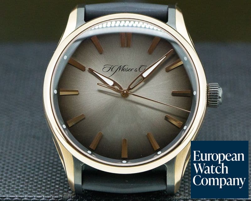 Image of H. Moser & Cie Pioneer Centre Seconds SS Black Fume Dial