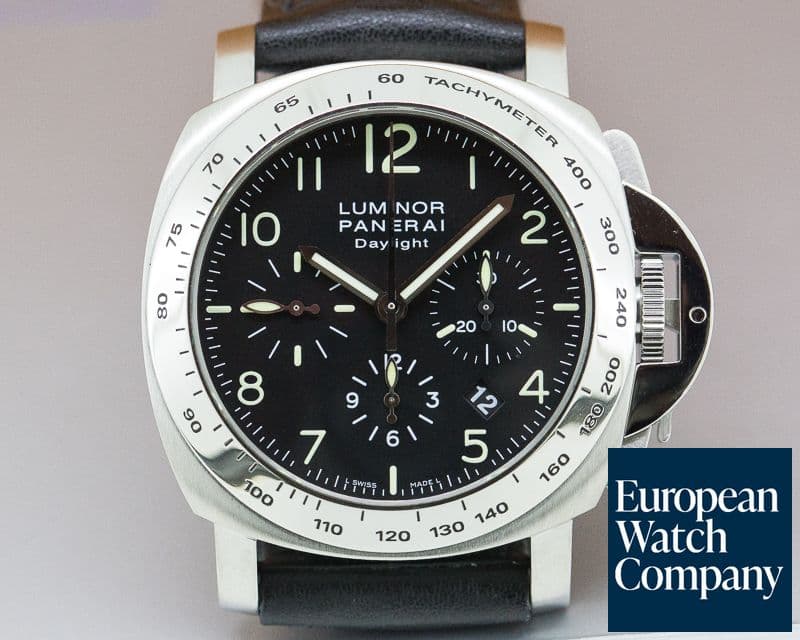 Image of Panerai Luminor Chronograph Daylight SS Black Dial