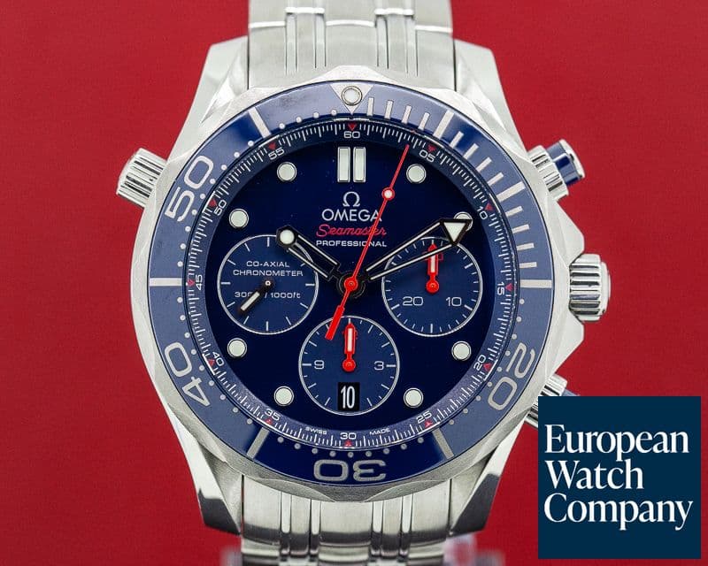Image of Omega Seamaster Diver 300M Chronograph SS Blue Dial 