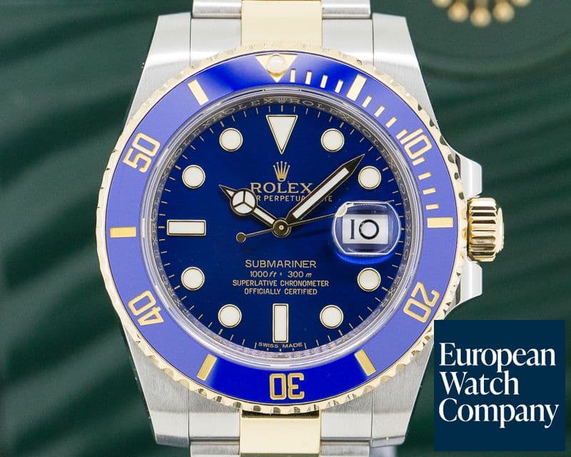 Image of Rolex Submariner Ceramic Blue Dial 18K / SS 