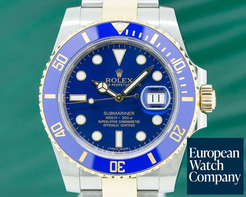 Image of Rolex Submariner Ceramic Blue Dial 18K / SS 