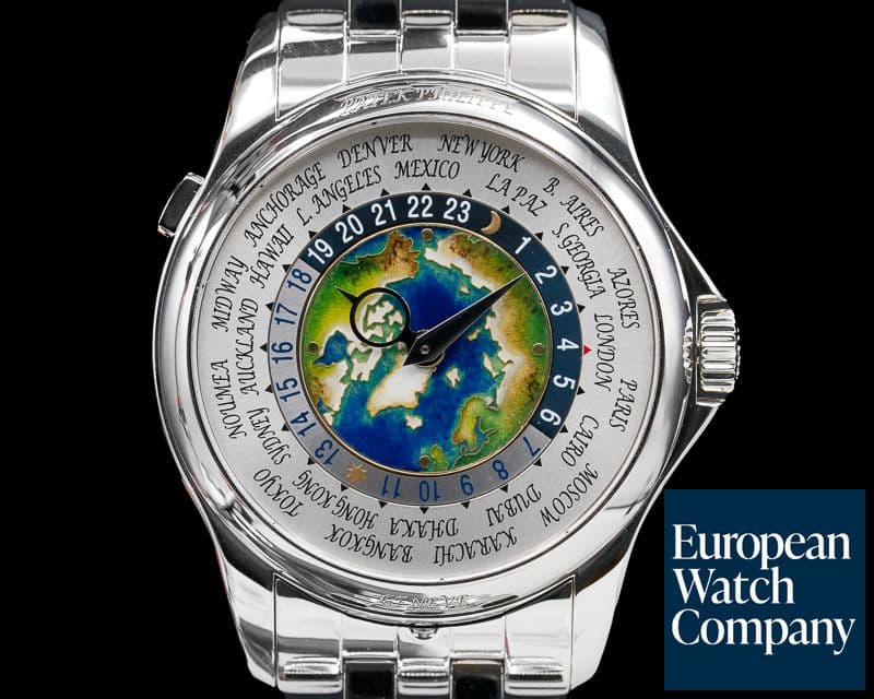 Image of Patek Philippe World Time Enamel Dial 5131P PLATINUM / Bracelet