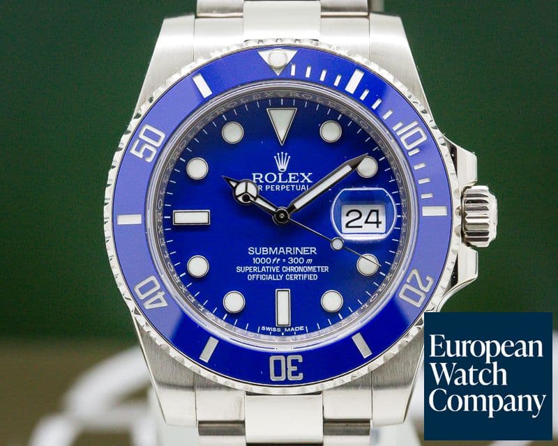 Image of Rolex Submariner 18K White Gold Blue Dial
