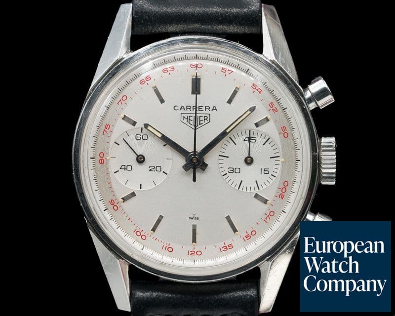 Image of Heuer Vintage Carrera Tachy 45 Silver Dial SS