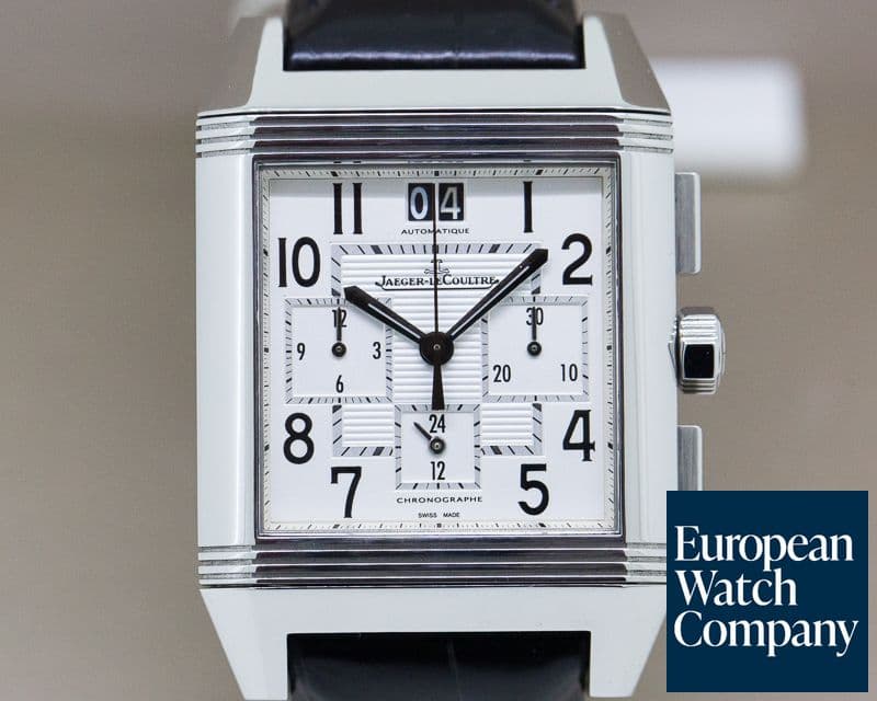 Image of Jaeger LeCoultre Reverso Squadra Chronograph GMT SS / Alligator 