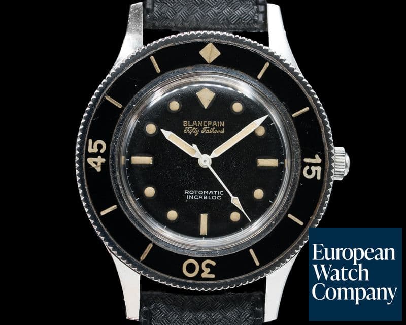 Image of Blancpain Vintage Gilt Fifty Fathoms Rotomatic Incabloc GLOSSY EXCELLENT