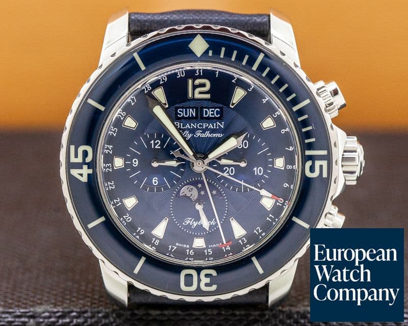 Image of Blancpain Fifty Fathoms Complete Calendar Flyback SS / Blue Dial
