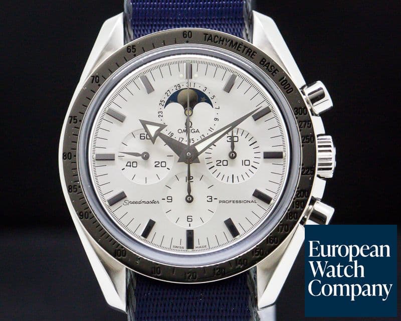 Image of Omega Speedmaster Professional Moon Phase White Dial SS 